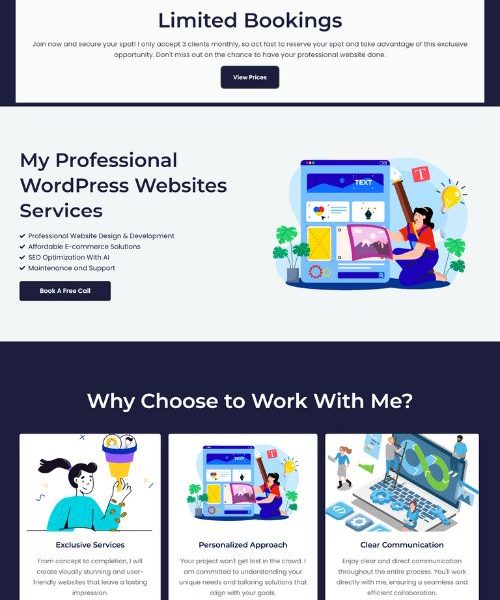 Freelance website design template